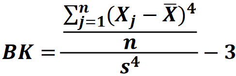 Basıklık (kurtosis) Katsayısı: (4. merkezi moment)